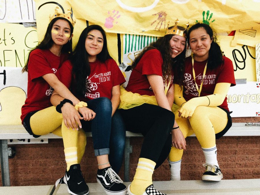 Loretto Athletic Association (L.A.A) officers from left to right: Lauren Gil, Xzandra Fo, Madelynne Sandoval, and Sofia Cortez.