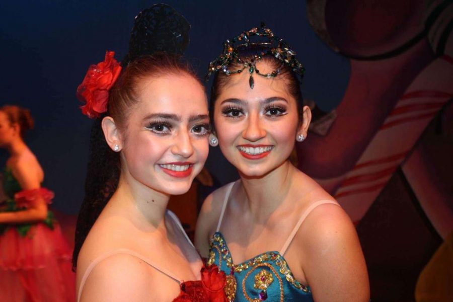 Loretto juniors class of 2020 performing in the Nutcracker with the El Paso Ballet Theatre.  Victoria Villarreal (left) and Rebeca Terrazas (right).  Photo courtesy of Rebeca Terrazas.