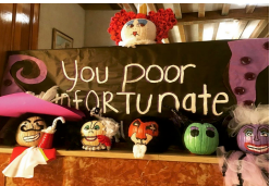 Juniors theme of “villains” is being portrayed using pumpkins. Pumpkins are displayed in Loretto Acdemy’s foyer. Photo courtesy of Loretto Academy’s Facebook page. 