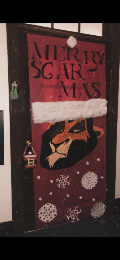 Sister Liz’s homerooms door. The students had to incorporate Jesus into their themes. Photo credits to Marytere Tejada. 