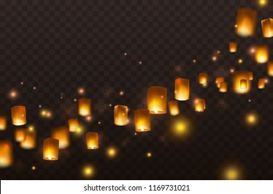 The water festival is in full commencement, and each lantern holds a special intention. Lanterns light the dark lake with hopes and dreams. Photo courtesy of Shutterstock
