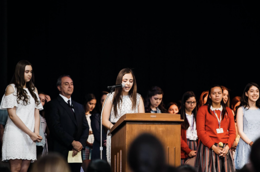 National+Honor+Society+induction+ceremony+held+at+the+Loretto+Gymnasium.+This+was+the+2018+NHS+induction+ceremony.+