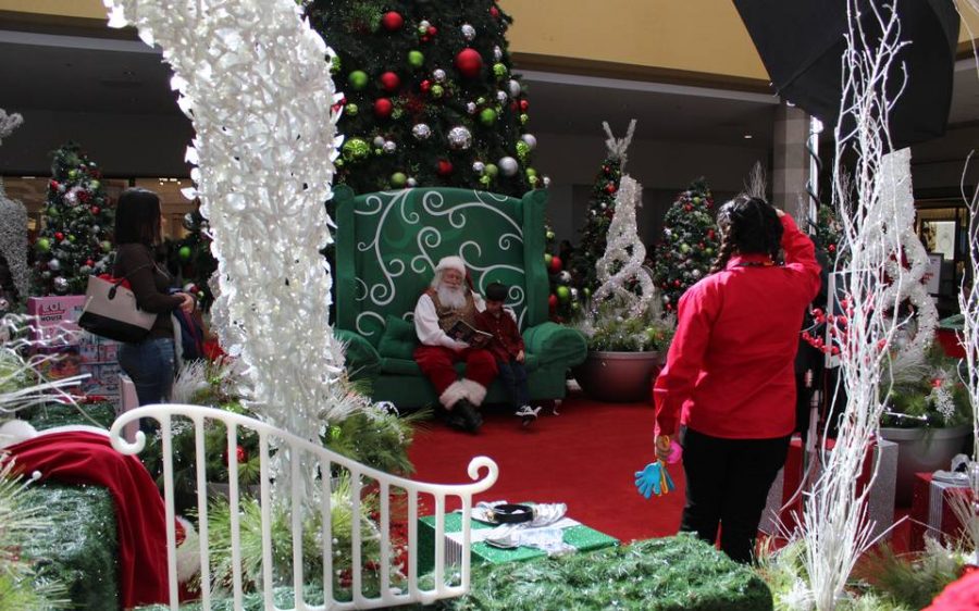 The traditional Santa Claus in Cielo Vista Mall last year. Tons gathered at the mall, taking pictures and giving him their Christmas wish list.