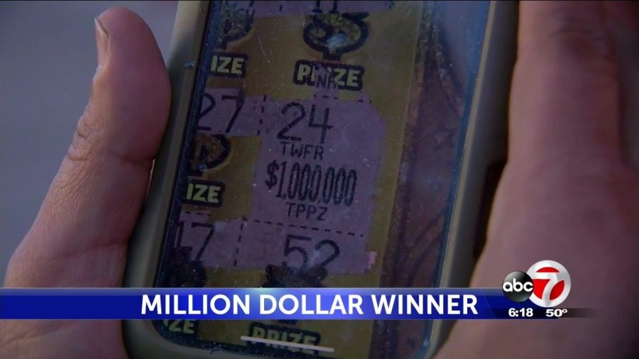 Sergio Gonzalez Salcido’s winning ticket that made him a millionaire. Salcido expressed his joy from winning the $1,000,000 Golden Riches scratch-off lottery game. 