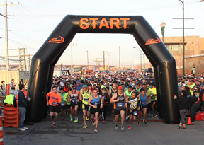 The start of the 2020 El Paso Marathon filled to the brim with people. Due to the pandemic, the marathon looks quite different this year.