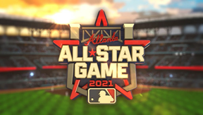 The MLB All-Star Game logo, including the original location of Atlanta. The All-Star Game brings in a lot of money for the city and the MLB.