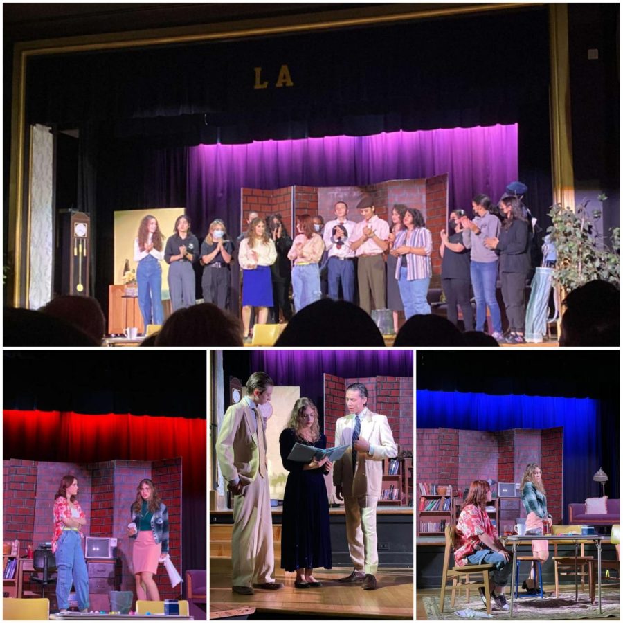 The drama club crew take a bow as the audience applauds. The play  was a huge success on both nights with an engaged audience that showed enthusiasm throughout the play.
