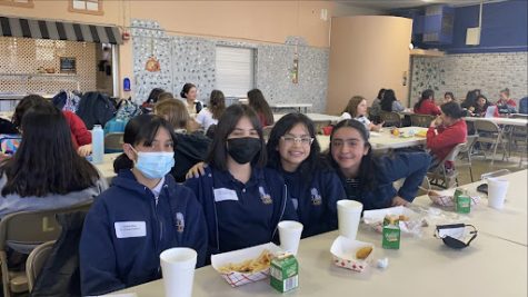 St. Joseph middle schoolers eat lunch at Loretto Academy during the Taste of Loretto. Students from other schools get an understanding of a Loretto students schedule. 