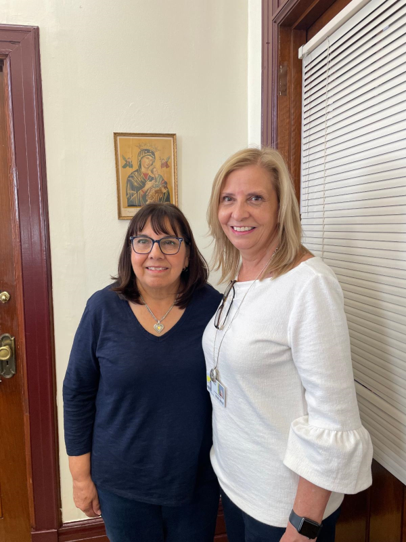 Ms. Rosie Sandoval (left) and Ms. Patricia Martinez (right) prepare to take on new responsibilities while Loretto’s Principal, Mr. Homero Silva, is absent. Ms. Sandoval will become Assistant Dean of Students and Ms. Martinez will be Interim Principal. Photo courtesy of Loretto Academy
