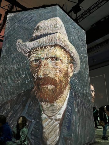 Digital image of Vincent Van Gogh’s self-portrait at the El Paso County Coliseum. Van Gogh was a Dutch painter. Photo courtesy of Mia Montelongo 


