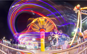 The Big El Paso Fair will be held at Ascarate Park for two weeks. People of all ages can enjoy themselves at this cheerful festival. Photo courtesy of 93.1 KISS FM.
