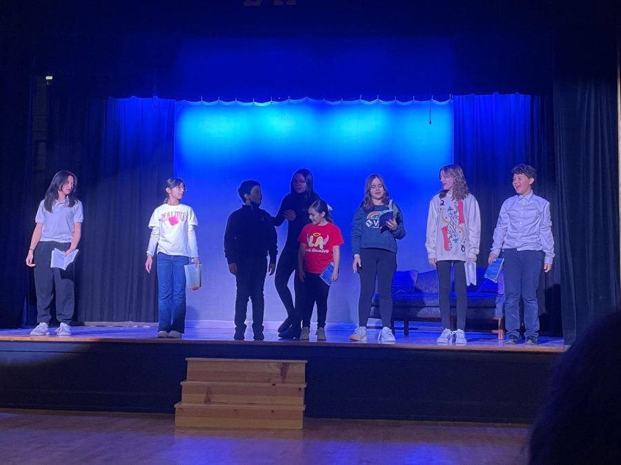 This photo was taken during one of the rehearsals for The Sound of Music. Students from Loretto Academy high school, middle school, and elementary all came together to make this production a success.
Photo courtesy of Sofia Ruiz del Hoyo. 
