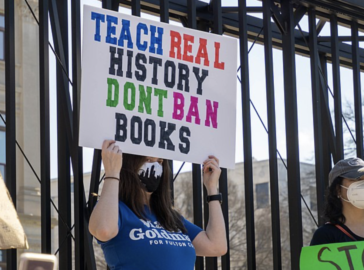 Book banning protest in Atlanta, Georgia.
Photo Courtesy: Wikimages  
