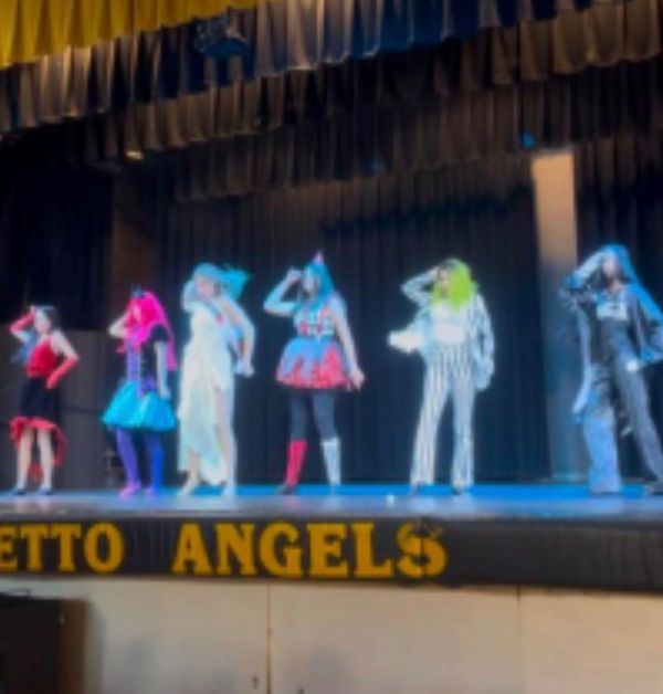 Loretto Orchesis performing to the song “Calling All the Monsters” for the Halloween assembly. They rocked a spooky presentation. Photo courtesy of Lyle Skillern.