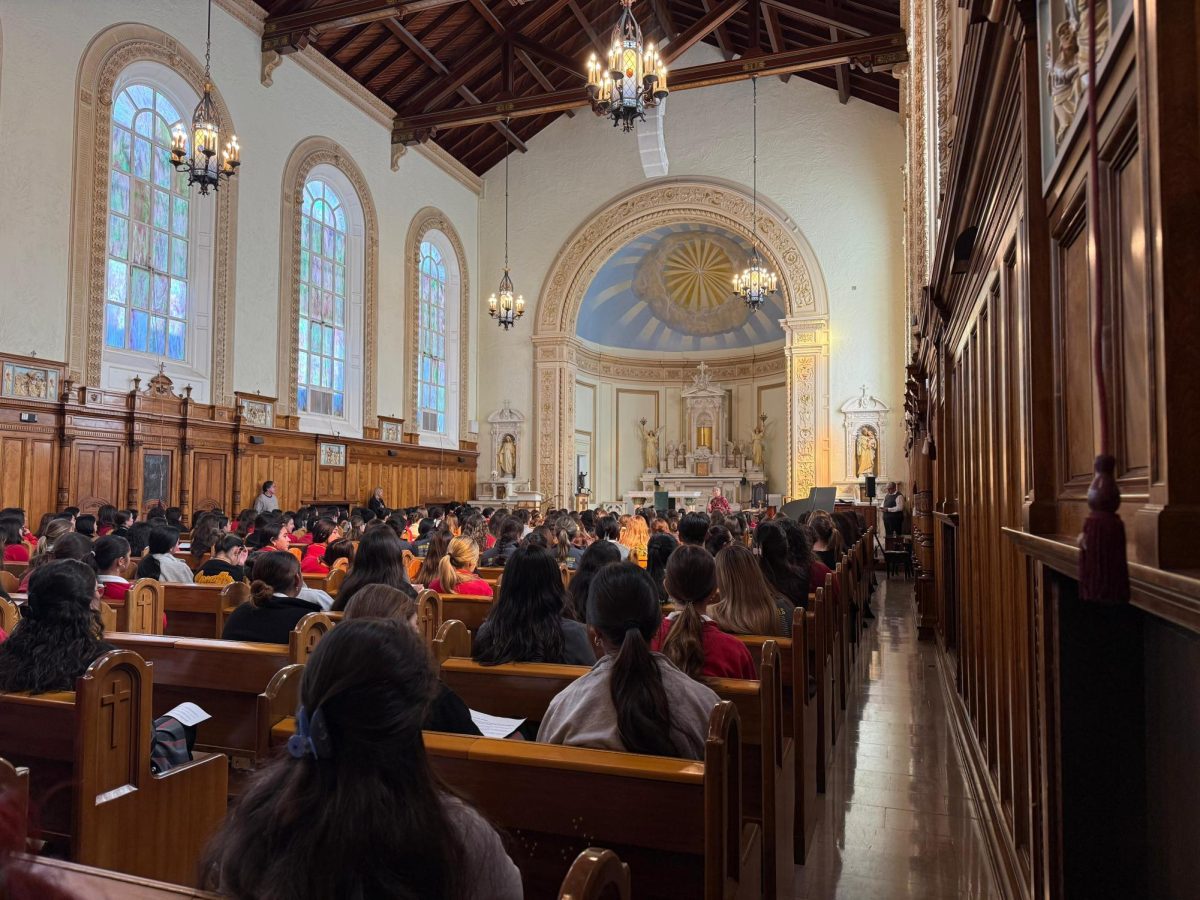 Dr. Denine Leblanc tells the story of the famous Mozart, composer and pianist. She plays his piece to perfection and is met with a thundering of applause. Photo courtesy of Olivia Montelongo.