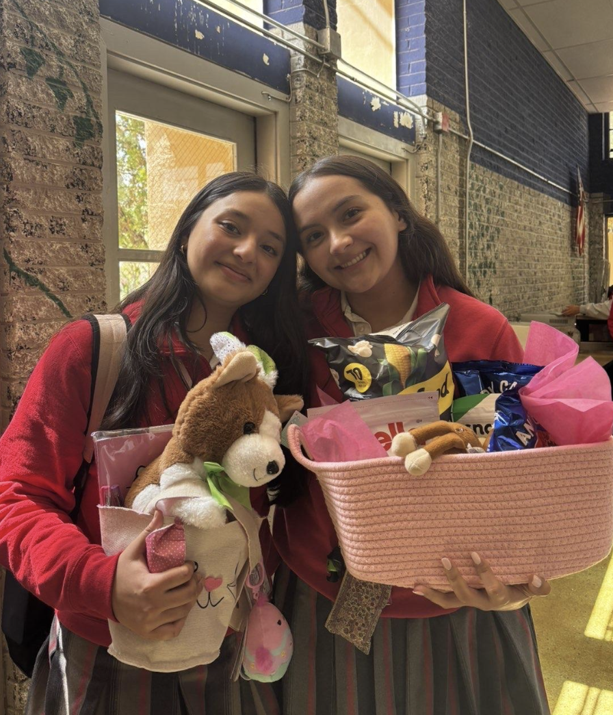 Little & Biggie basket exchange. Photo courtesy of Senior Barbara Wilson.